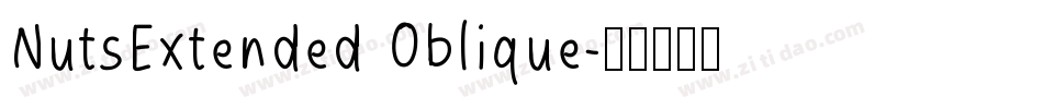 NutsExtended Oblique字体转换